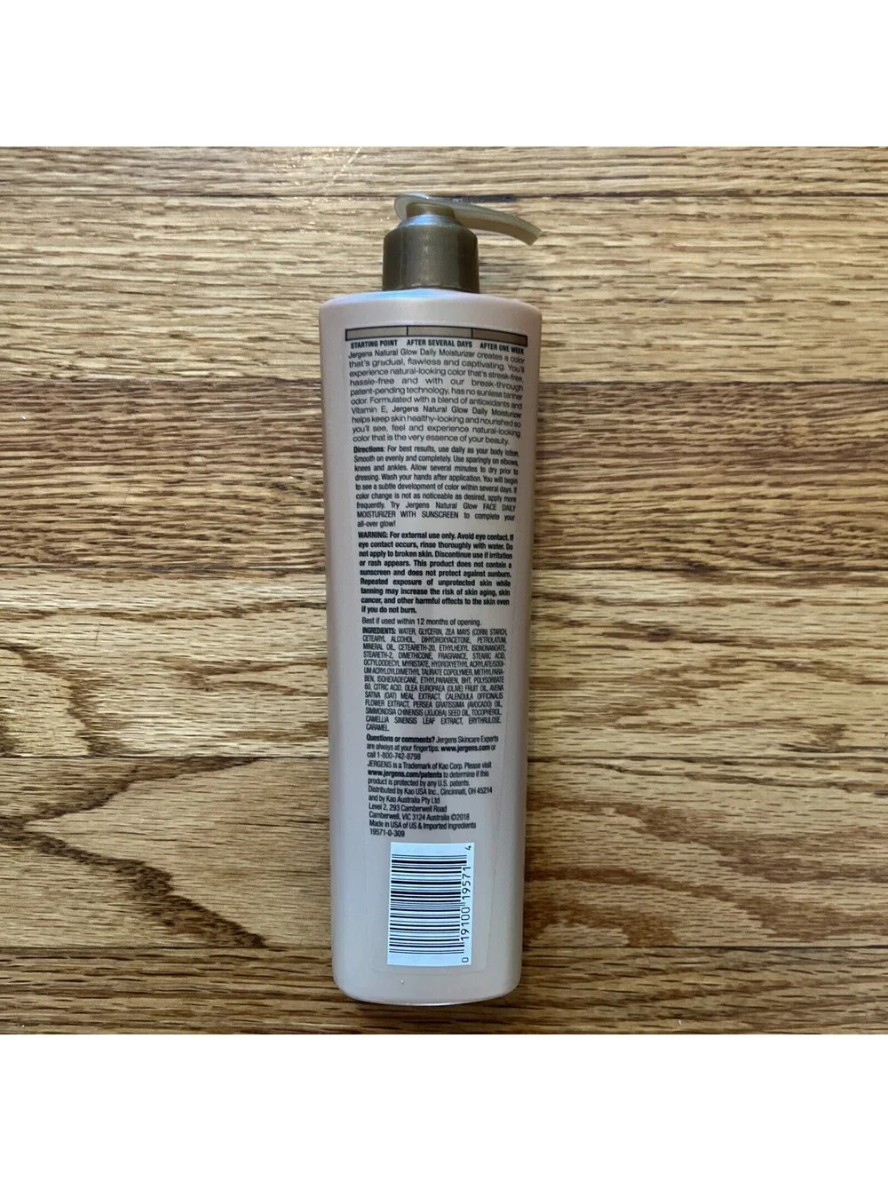 Jergens Natural Glow Self Tanner Body Lotion, Sunless Tanning, Medium to Deep Sk